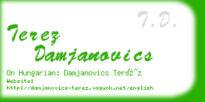 terez damjanovics business card